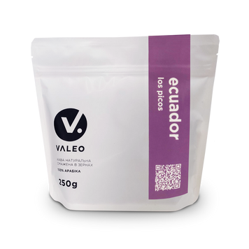 Кофе зерновой Valeo "Ecuador Los Picos" (SPECIALITY COFFEE) (100% арабика), 0,25 кг ELP100A025SC фото