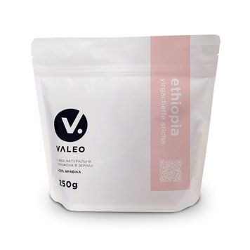 Кофе зерновой Valeo &laquo;Ethiopia Yirgacheffe Aricha&raquo; (PREMIUM COFFEE) (100% арабика), 0,25 кг EYA100A025PC фото