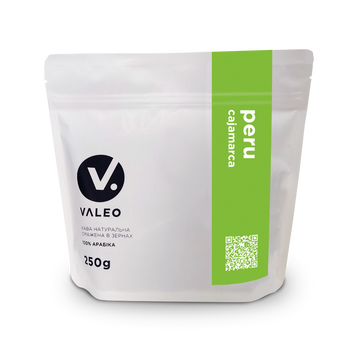 Кофе зерновой Valeo &laquo;Peru Cajamarca&raquo; (SPECIALITY COFFEE) (100% арабика), 0,25 кг PC100A025SC фото