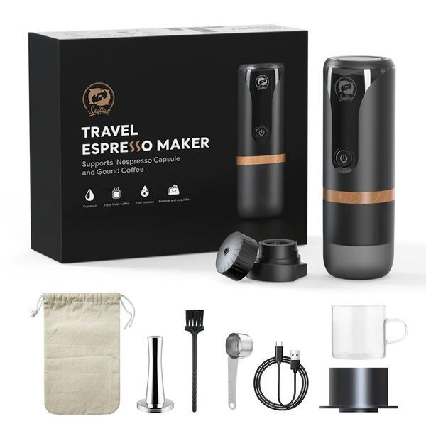 Портативная кофемашина iCafilas Travel Espresso Coffee Maker Outdoor для молотого кофе и капсул Nespresso YJ04 фото