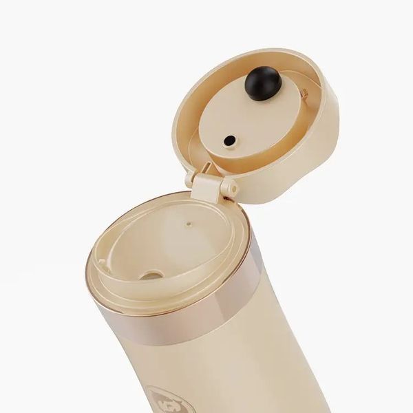 Френч-прес термочашка iCafilas Travel French Press Coffee Mug 320 мл Beige (FA2316BG) FA2316BG фото